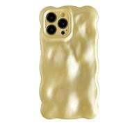 Caseative for iPhone 13 Pro Max Case, Water Ripple Wave Meteorite Bubble Pattern Chrome Plating Electroplated Candy Color Soft Compatible with iPhone Case (Light Yellow,iPhone 13 Pro Max)