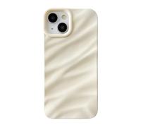 Caseative for iPhone 14 Case,Water Ripple Pattern Curly Wave Shape Soft Phone Case (White)