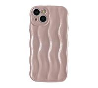 Caseative for iPhone 14 Phone Case, Water Ripple Pattern Curly Wave Frame Soft Compatible with iPhone Case (Pink)