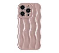 Caseative for iPhone 14 Pro Case,Water Ripple Pattern Curly Wave Frame Soft Compatible with iPhone Case (Pink,iPhone 14 Pro)