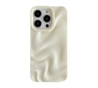 Caseative for iPhone 14 Pro Case,Water Ripple Pattern Wave Phone Case (White)