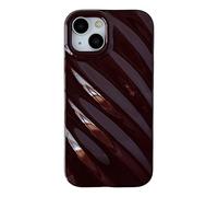 Caseative for iPhone 14 Pro Case,Water Ripple Pattern Wave Shape Camera Lens Protection Phone Case (Wine Red)
