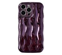 Caseative for iPhone 14 Pro Max - Water Ripple Pattern Curly Wave Frame Soft Case (Light Purple)