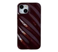 Caseative for iPhone 15 Case,Cute Water Ripple Pattern Wave Shape Camera Lens Protection Soft Compatible with iPhone Case (Wine Red,iPhone 15)