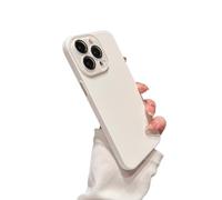 Caseative for iPhone 15 Pro Case,Solid Color Leather Pattern Full Camera Lens Protection Anti-Fingerprint Compatible with iPhone Case (White,iPhone 15 Pro)