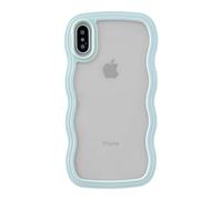 Caseative for iPhone X/Xs Case, Cute Curly Wave Frame Shape Shockproof Soft Compatible with iPhone Case (Green,iPhone X/Xs)