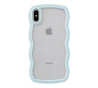 Caseative for iPhone Xs Max Case, Cute Curly Wave Frame Shape Shockproof Soft Compatible with iPhone Case (Green,iPhone Xs Max)