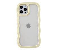 Caseative iPhone 12 Pro Case, Cute Curly Wavy Frame, Shockproof, Drop-Proof, Yellow