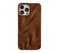 Caseative iPhone 13 Pro Max Case, Water Ripple Pattern, Brown, Silicone, Wireless Charging Compatible