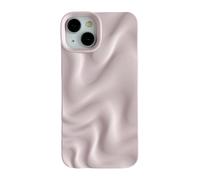 Caseative iPhone 14 Case, Water Ripple Pattern Wave, Pink, Silicone, Dirt-resistant, Drop-resistant, Scratch-resistant, Anti-Fingerprint, Wireless Charging Compatible