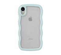 Caseative iPhone Xr Case, Cute Curly Wave Frame Shape Shockproof Soft Compatible with iPhone Case (Green)