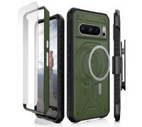 CaseBorne Compatible with Google Pixel 8 Pro Protective Case - 5-Layer Construction, Magnetic Charger Compatible, Slim yet rugged with Tempered Glass Screen Protector Green