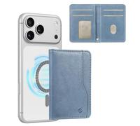 CASEBOT For Magsafe Wallet, RFID Protection 6 Card Slots [Transparent ID Window], Strong Magnet PU Leather Wallet for iPhone 17/16/15/14/13/12 Pro/Max/Plus, Not for Mini, Blue