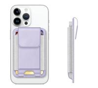 CASEBOT Magnetic Card Holder for iPhone 17/16/15/14/13/12 Series, Fits 6 Cards, Secure RFID Blocking Slim Wallet Credit Card Holder for Women Men, Purple