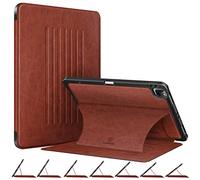 CaseBot Magnetic Case for iPad Pro 12.9-inch 6th Generation 2022, Multiple Angle Shockproof Rugged Stand Case, Soft TPU Back Cover w/Pencil Holder, Also Fit iPad Pro 12.9" 5th/4th/3rd Gen, Brown