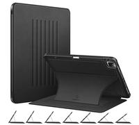 CaseBot Magnetic Case for iPad Pro 12.9-inch 6th Generation 2022, Multiple Angle Shockproof Rugged Stand Case, Soft TPU Back Cover w/Pencil Holder, Also Fit iPad Pro 12.9" 5th/4th/3rd Gen, Black