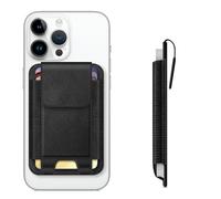 CaseBot Magsafe Wallet Magnetic Card Holder for iPhone 16/15/14/13/12 Series, Fits 6 Cards, Secure RFID Blocking Slim Wallet Credit Card Holder for Men and Women, *Black, Classic