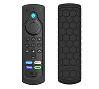 CaseBot Remote Case for Fire TV Stick 4K Max/Fire TV Stick (2nd and Later) / Fire TV Stick Lite/Fire TV Cube - Anti-Slip Silicone Cover for Alexa Voice Remote (2nd Gen and 3rd Gen), Black