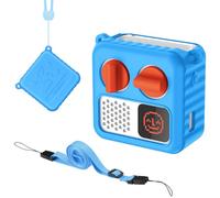 CaseBot Silicone Protective Case for Yoto Mini Player, Kids Mini Audio Device Cover with Wrist Strap and Adjustable Lanyard for 2 3 4 5 6 Age Christmas/Birthdays Gifts (Blue)