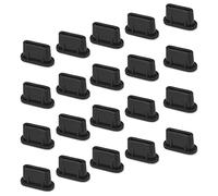 CaseBuy 20x USB C Anti Dust Plugs for iPhone 17 16 15 Plus Pro Max, Samsung Galaxy S24, S23, S22, S21, S20,A53, Pixel, MacBook, Laptop, Cell Phone Dust Cover for Any USB Type C Charging Port- Black