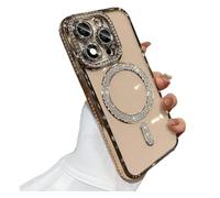 Casechics Compatible with iPhone 15 Pro Max Case,Diamond ElectroPlated，Gold