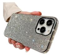 Casechics Compatible with iPhone Case,Crystal Glitter Diamond Protection Bling Sparkle Rhinestone Soft Shockproof Cover Phone Case (White,iPhone 12 Pro)