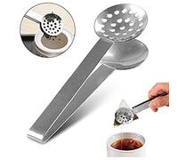 Casecover 1pc Stainless Steel Teabag Tong Tea Bag Squeezer Herb Grip Kitchen Bar Tools