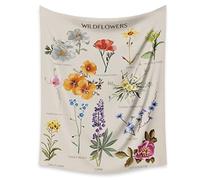 Casecover 1pc Tapestry Botanical Wildflower Wall Hanging Tapestries Colorful Psychedelic Home Decor for Bedroom Living Room