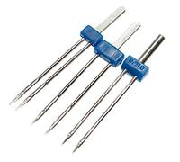 Casecover 3 Pcs/set Double Stitch Needles 3 Different Sizes Ballpoint Twins Needles Stretch Twin Needle Pins for Household Sewing Machine