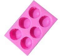 Casecover 3d Macaroon Silicone Mold for Fondant 6-cavity Macaron Baking Molds Candle Mold Muffin Molds Cake/cupcake Decorating Chocolate Candy Polymer Clay (random Color)