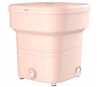 CASEGO Foldable Washing Machine, Portable Handle, Easy To Move, Bucket Design, Removable Drain Basket, Suitable for Multiple Scenarios (pink)