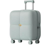 CASEGO Large-capacity password suitcase small fresh color universal wheel reasonable partition unisex zipper suitcase boarding trolley case (green 20 inch)