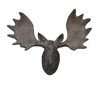 CASEGO Moose head statue corridor porch wall decoration indoor wall hanging decorations hanging convenient and easy to care for (Brown)