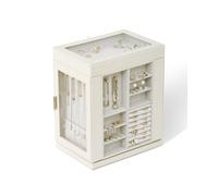 CASEGRACE Jewelry Box 360° Rotating, 6-Tier Organizer Open Design Large Vertical Jewelry Display Storage Case with Glass Window Gift for Women Ring Necklace Earring Bracelet Holder