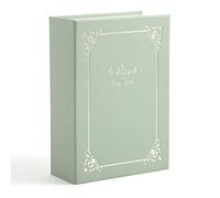 CASEGRACE Jewelry Box Organizer PU Leather Diary Jewelry Box Magic Book Design for Earrings Bracelet Necklace Rings Storage for Women Girls, Green