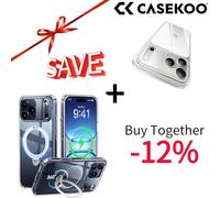 CASEKOO Bundle-2 Items: Crystal Clear MagicStand Series and Crystal Clear for iPhone 17 Pro Max Case