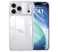 CASEKOO Crystal Clear Case for iPhone 17 Pro [Record-Breaking Anti-Yellowing Tech] [Full Military-Grade Protection] Thin Slim Transparent Cover with 1× Portable Foldable Stand - Clear
