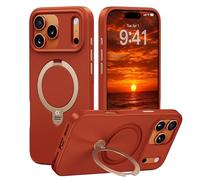 CASEKOO Twilight Orange Designed for iPhone 17 Pro Case with Spin Magnetic Stand [16FT Military Protection] [Non-Slip Edge] [Fit for MagSafe] Shockproof for iPhone 17 Pro case with Stand 6.3''