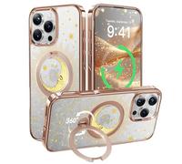 CASEKOO X COCORRINA: CELENE iPHONE CASE 360°Spin Magnetic Stand for iPhone 15 Pro Case [Compatible with MagSafe] Chic Design for Tarot Series, The Moon