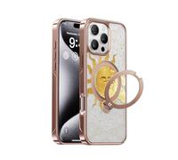 CASEKOO X COCORRINA: Celestial Lovers of Sun and Moon 360° Rotatable Magnetic Stand for iPhone 16 Pro Max Case [Compatible with MagSafe] Occult Power of Tarot Series, Gold Shimmer