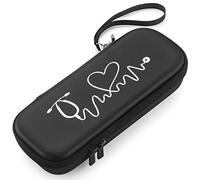 Caseling Hard Stethoscope Case Compatible with 3M Classic III, Lightweight II S.E, Cardiology IV Diagnostic, Includes ID Slot and Mesh Pocket for Nurse Accessories (Black - Pu Leather)