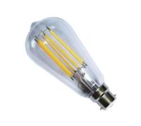 CASELL Filament LED ST64 Edison 240v 8w B22d 850lm 2700°k Dimmable - 0635635589219