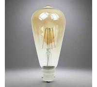 CASELL Filament LED ST64 Edison Gold Tinted 240v 8w B22d 740lm 2200°k Dimmable