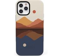 Casely iPhone 12/12 Pro Case | Compatible with MagSafe | Opposites Attract | Day & Night Colorblock Mountain Case