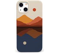 Casely iPhone 14 Phone Case | Opposites Attract | Day & Night Colorblock Mountains Case | Classic Ultra-Slim Design Compatible with MagSafe