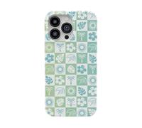 Casely iPhone 14 Pro Case | Coastal Checkers | Pura Vida | Classic Ultra Slim Design | Compatible with MagSafe
