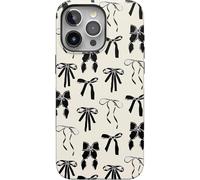 Casely iPhone 15 Pro Case | Goth Girlie | Black Bows Coquette | Compatible with MagSafe | Bold Protective Design