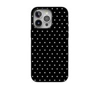 Casely iPhone 15 Pro Case | On The Dot | Black Polka Dot | Compatible with MagSafe | Bold Protective Design