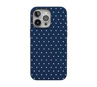 Casely iPhone 15 Pro Case | On The Dot | Navy Polka Dot | Compatible with MagSafe | Bold Protective Design