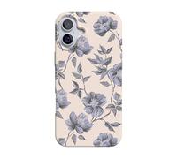 Casely iPhone 16 Case | Ink & Iris | Vintage Floral | Compatible with MagSafe | Classic Ultra Slim Design